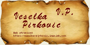 Veselka Pirković vizit kartica